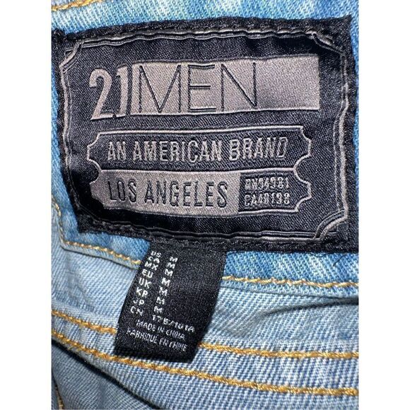 BLACK FRIDAY $20 21 Men Los Angeles Denim Blue Jean Jacket Men’s Medium - Picture 5 of 5